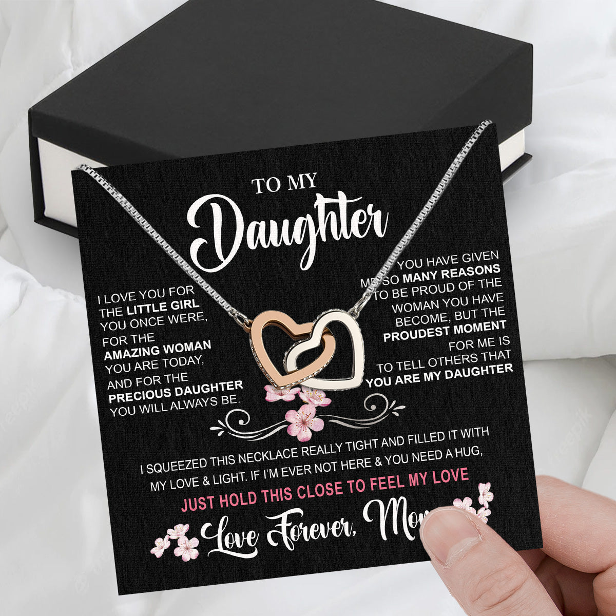 Daughter from Mom Necklace: A Lighted Reminder of Your Unbreakable Love