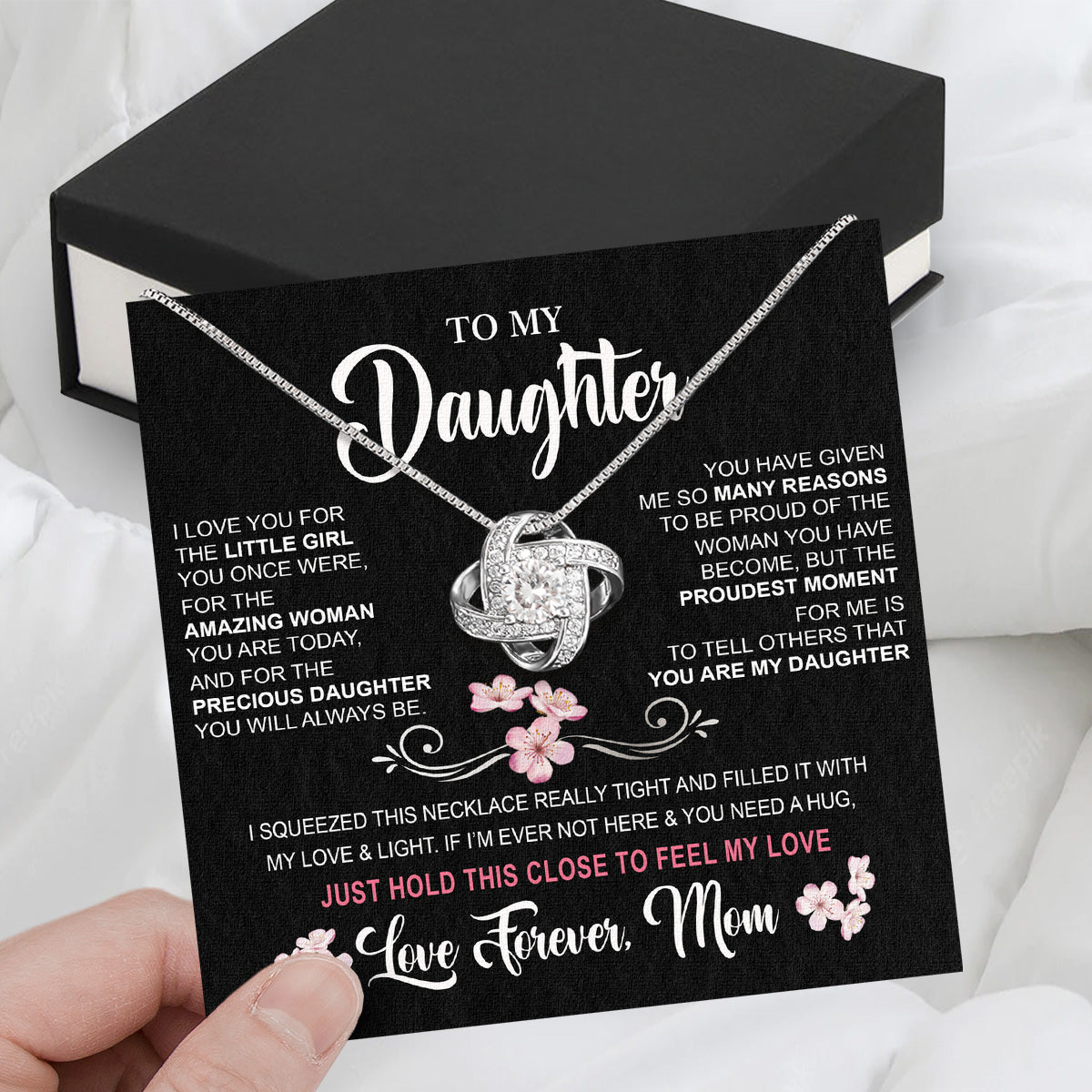 Daughter from Mom Necklace: A Lighted Reminder of Your Unbreakable Love