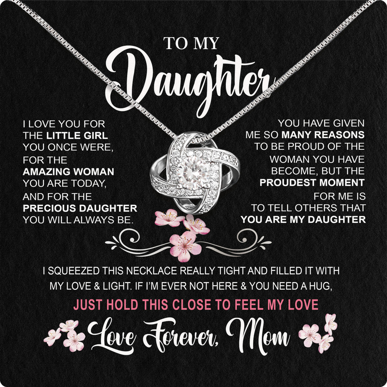 Daughter from Mom Necklace: A Lighted Reminder of Your Unbreakable Love