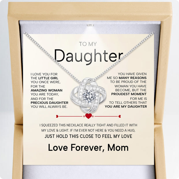To My Daughter Necklace From Mom With Heartfelt Message - Unique Jewelry For Daughter - You Are My Daughter