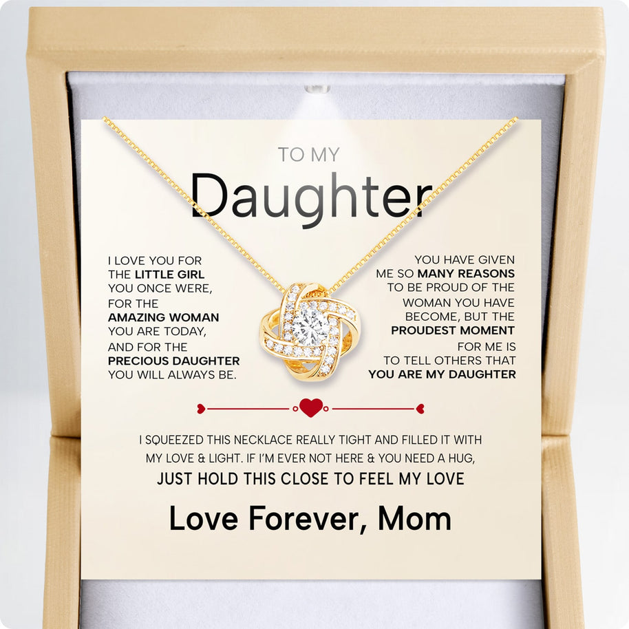 To My Daughter Necklace From Mom With Heartfelt Message - Unique Jewelry For Daughter - You Are My Daughter
