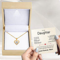 To My Daughter Heart Necklace From Mom With Heartfelt Message - Unique Jewelry For Daughter - You Are My Daughter