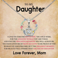 Thumbnail for To My Daughter Necklace From Mom With Heartfelt Message Card, Jewelry For Daughter, Daughter Gift From Mom On Birthday, Wedding, Christmas, Graduation