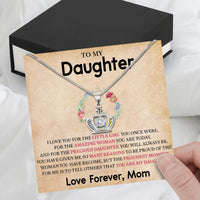 Thumbnail for To My Daughter Necklace From Mom With Heartfelt Message Card, Jewelry For Daughter, Daughter Gift From Mom On Birthday, Wedding, Christmas, Graduation