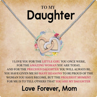 Thumbnail for To My Daughter Necklace From Mom With Heartfelt Message Card, Jewelry For Daughter, Daughter Gift From Mom On Birthday, Wedding, Christmas, Graduation