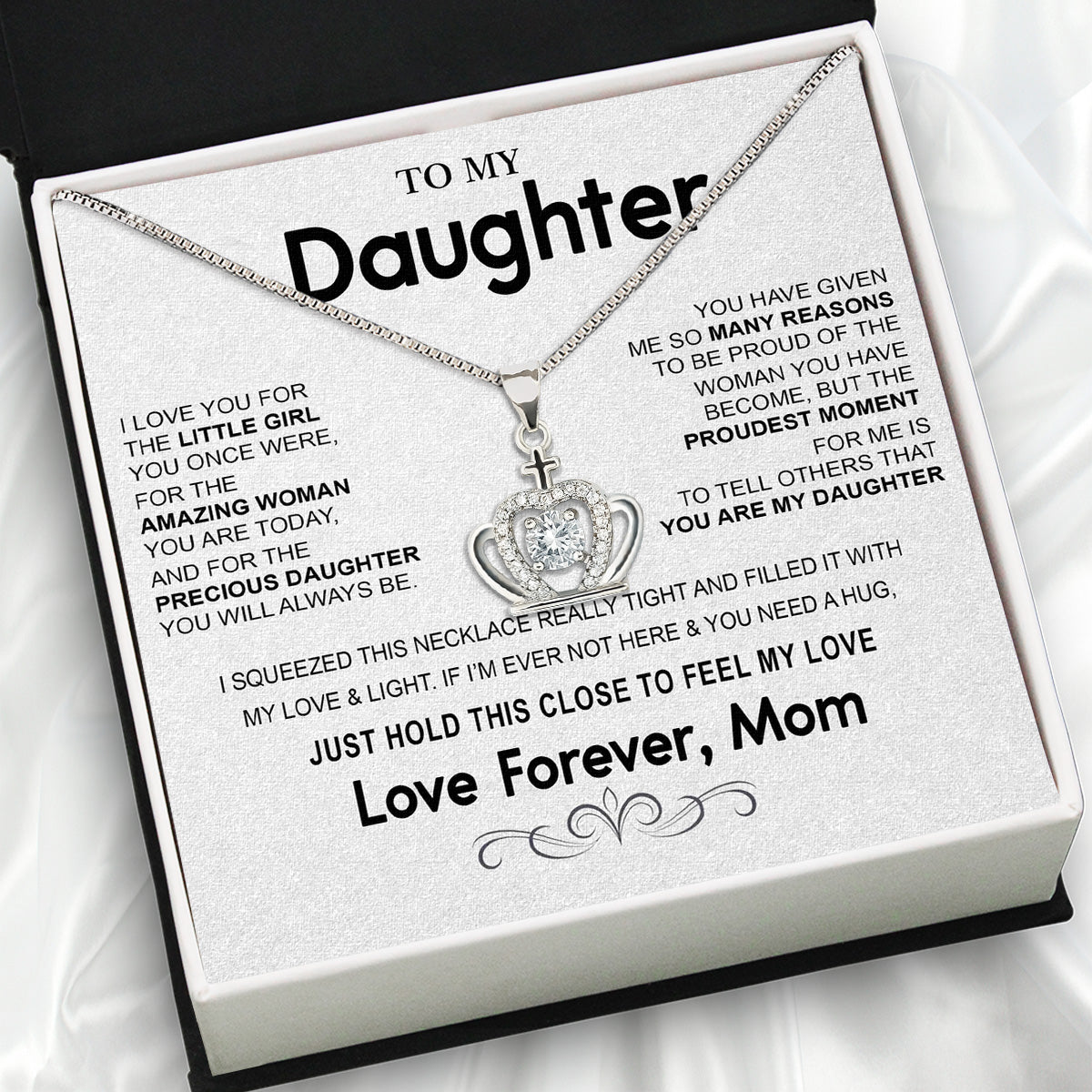 Daughter from Mom Necklace: A Lighted Reminder of Your Unbreakable Love