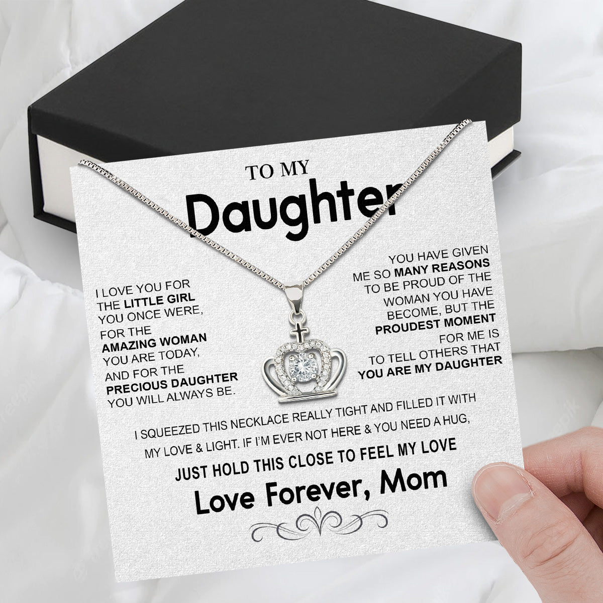 Daughter from Mom Necklace: A Lighted Reminder of Your Unbreakable Love