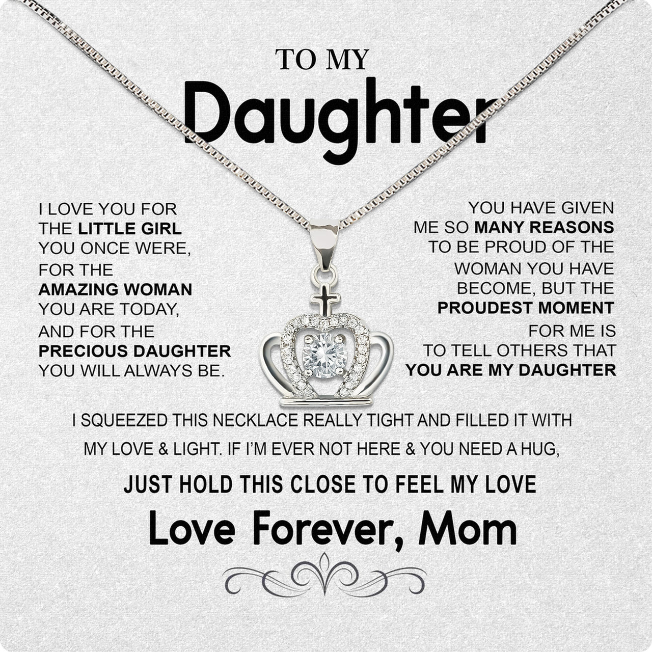 Daughter from Mom Necklace: A Lighted Reminder of Your Unbreakable Love