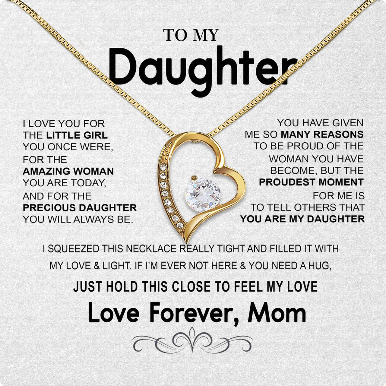 Daughter from Mom Necklace: A Lighted Reminder of Your Unbreakable Love