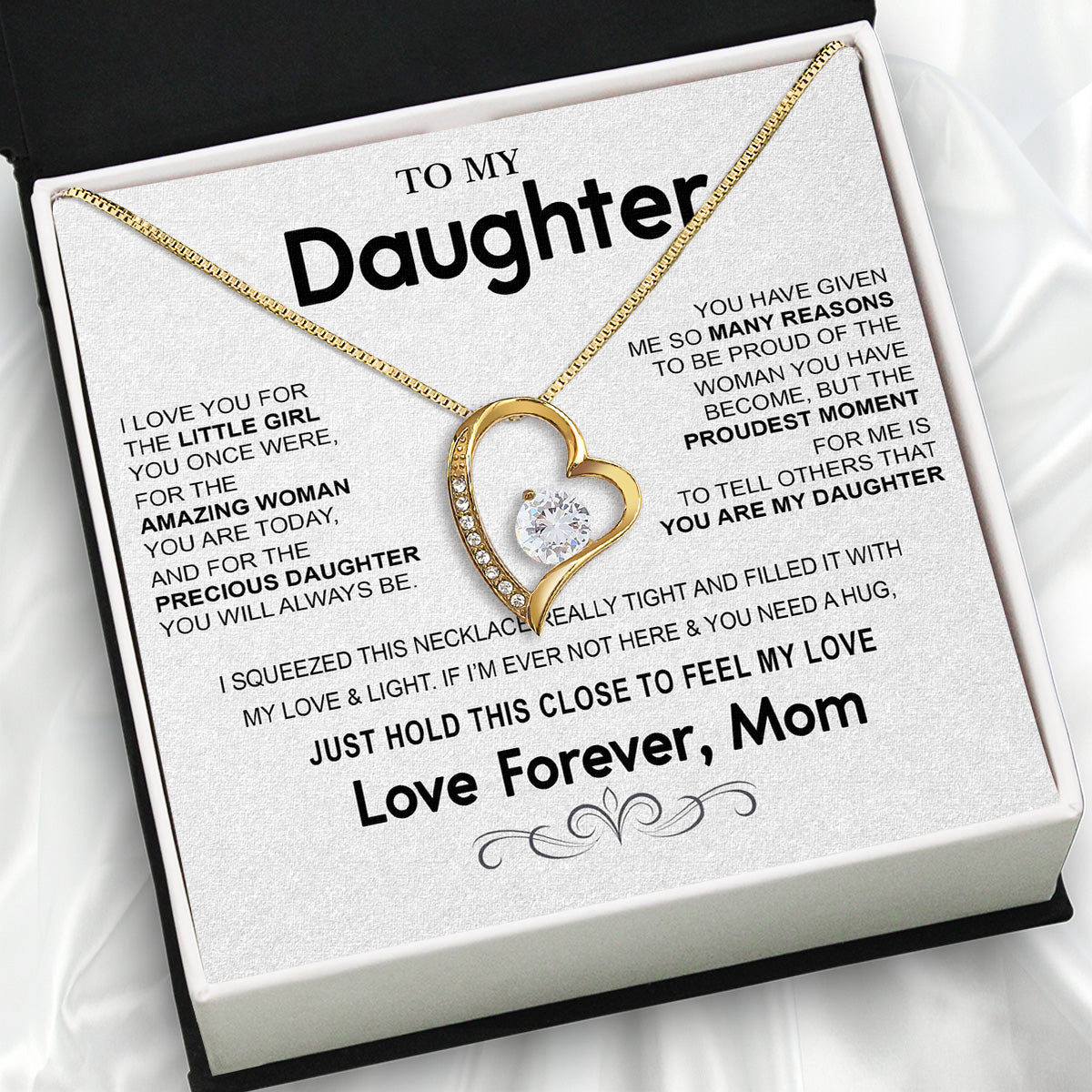 Daughter from Mom Necklace: A Lighted Reminder of Your Unbreakable Love