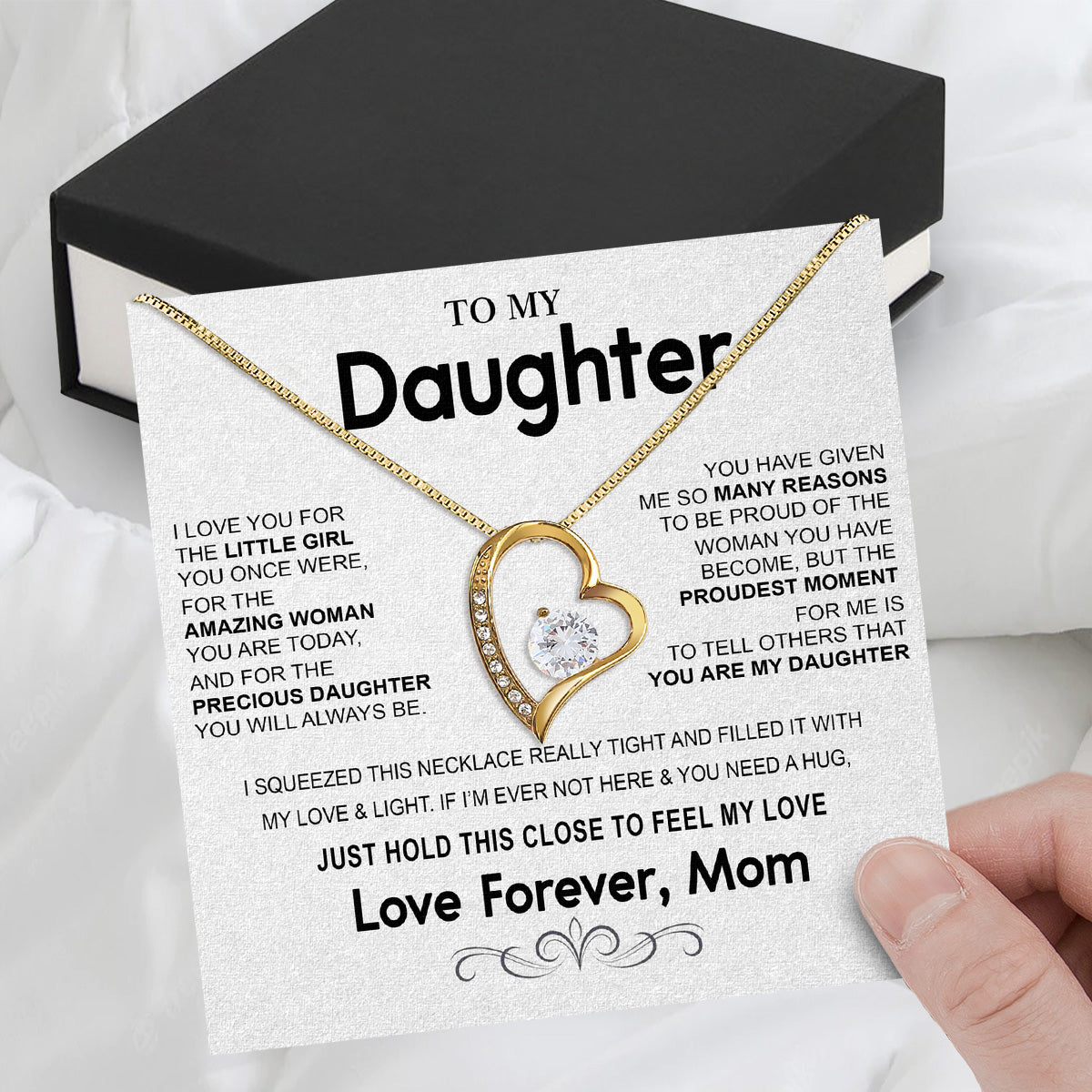 Daughter from Mom Necklace: A Lighted Reminder of Your Unbreakable Love