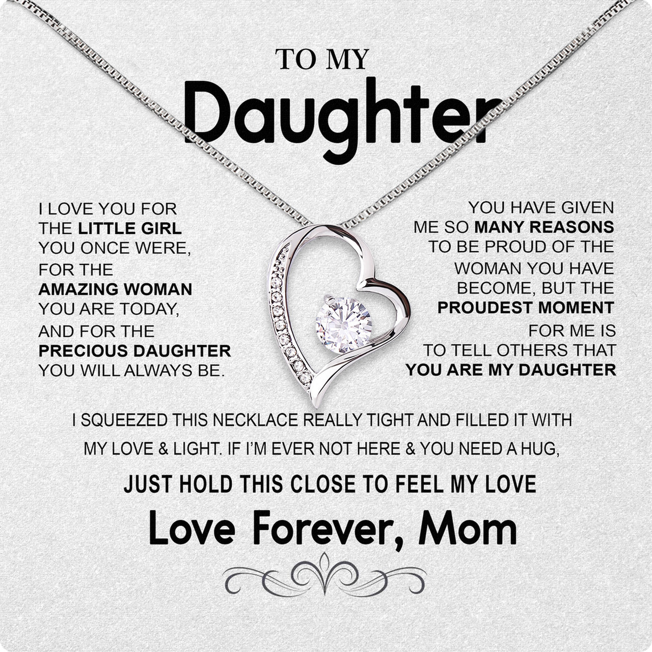 Daughter from Mom Necklace: A Lighted Reminder of Your Unbreakable Love