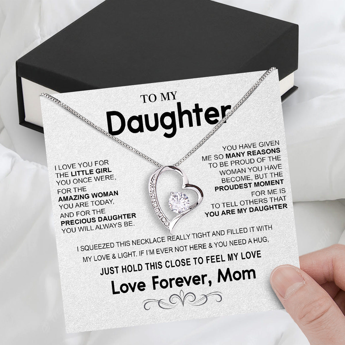 Daughter from Mom Necklace: A Lighted Reminder of Your Unbreakable Love