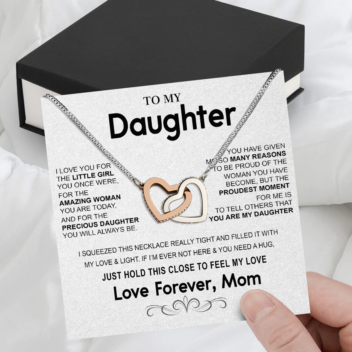 Daughter from Mom Necklace: A Lighted Reminder of Your Unbreakable Love