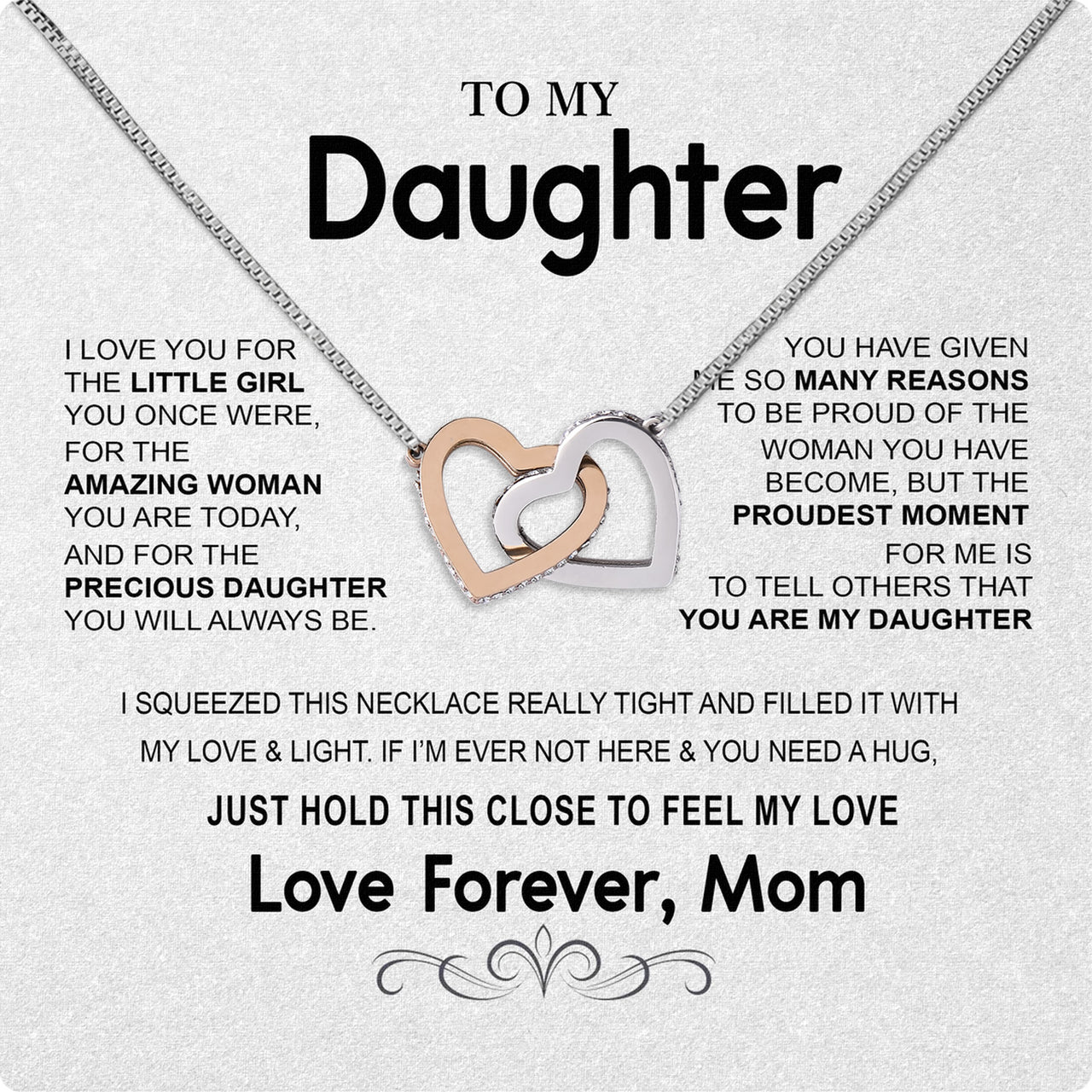 Daughter from Mom Necklace: A Lighted Reminder of Your Unbreakable Love