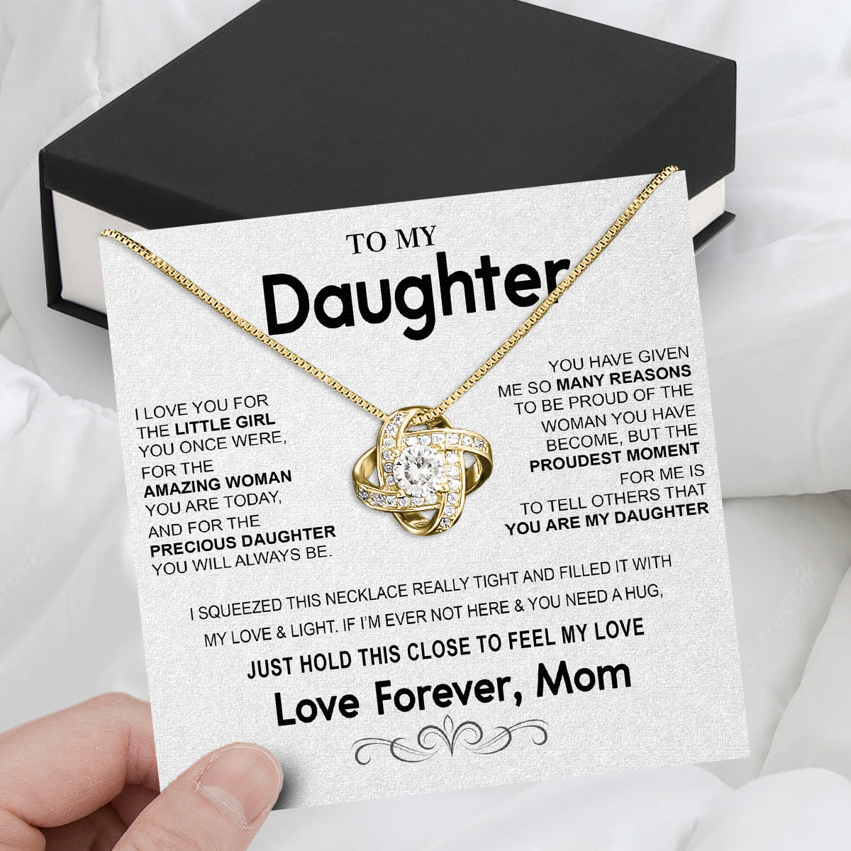 Daughter from Mom Necklace: A Lighted Reminder of Your Unbreakable Love