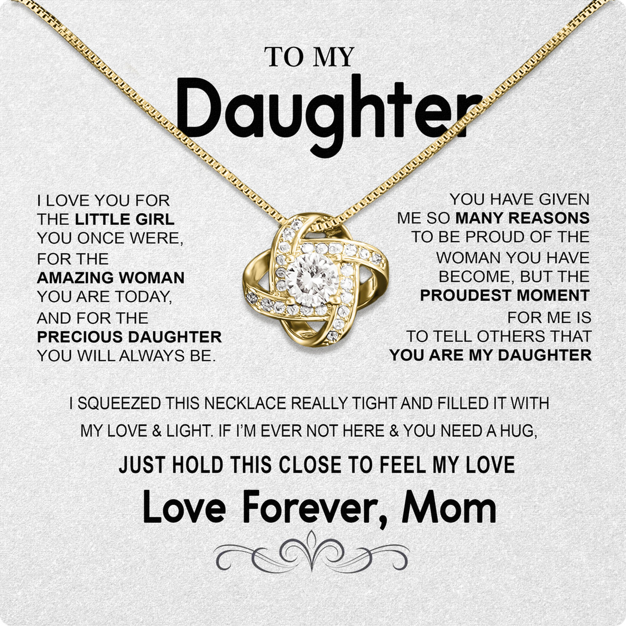 Daughter from Mom Necklace: A Lighted Reminder of Your Unbreakable Love