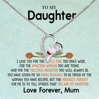 Thumbnail for To My Daughter Necklace From Mom With Heartfelt Message Card, Jewelry For Daughter, Daughter Gift From Mom On Birthday, Wedding, Christmas, Graduation