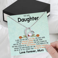 Thumbnail for To My Daughter Necklace From Mom With Heartfelt Message Card, Jewelry For Daughter, Daughter Gift From Mom On Birthday, Wedding, Christmas, Graduation