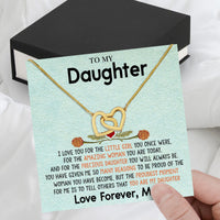 Thumbnail for To My Daughter Necklace From Mom With Heartfelt Message Card, Jewelry For Daughter, Daughter Gift From Mom On Birthday, Wedding, Christmas, Graduation