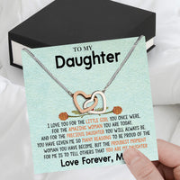 Thumbnail for To My Daughter Necklace From Mom With Heartfelt Message Card, Jewelry For Daughter, Daughter Gift From Mom On Birthday, Wedding, Christmas, Graduation