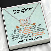 Thumbnail for To My Daughter Necklace From Mom With Heartfelt Message Card, Jewelry For Daughter, Daughter Gift From Mom On Birthday, Wedding, Christmas, Graduation