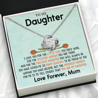 Thumbnail for To My Daughter Necklace From Mom With Heartfelt Message Card, Jewelry For Daughter, Daughter Gift From Mom On Birthday, Wedding, Christmas, Graduation