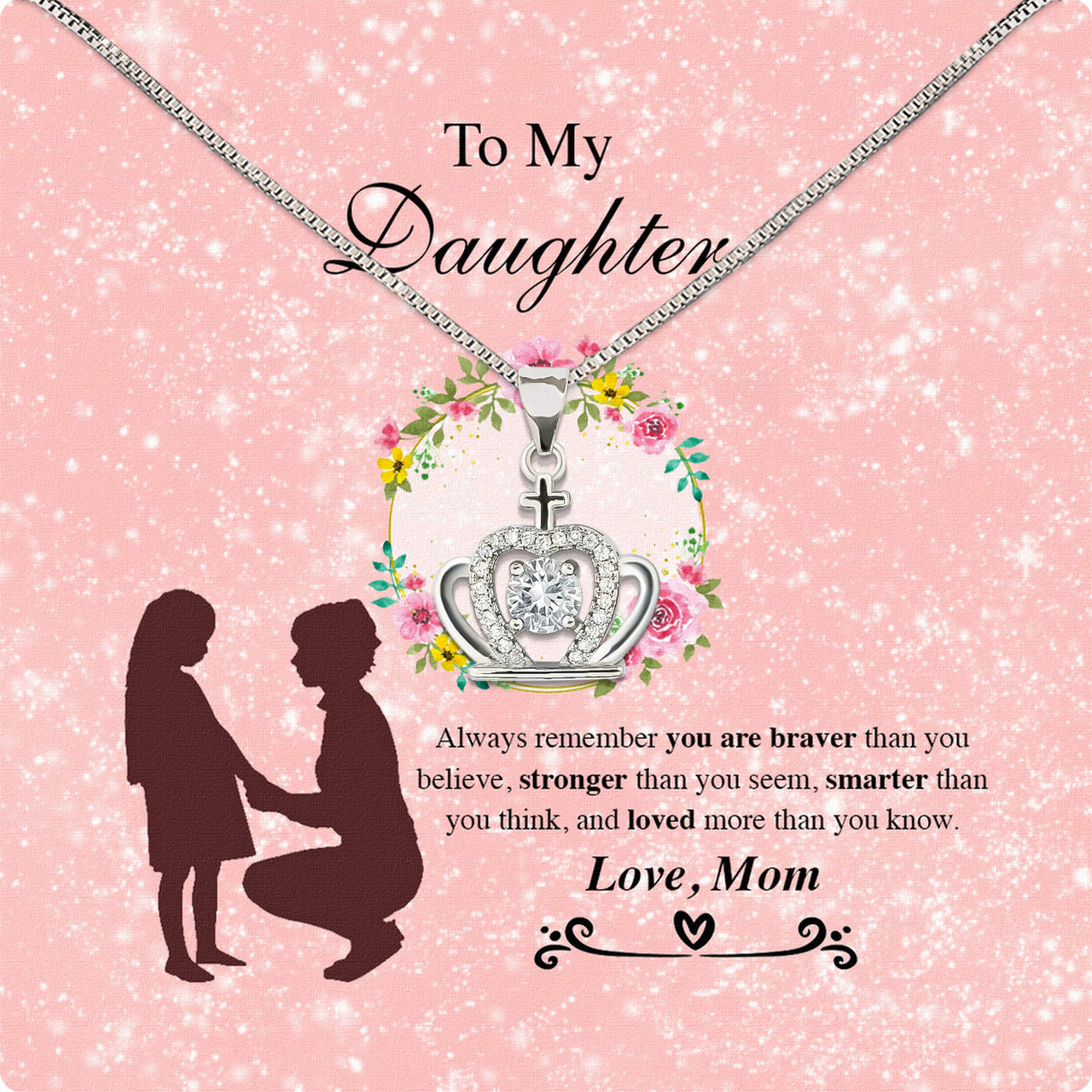 Daughter from Mom Necklace: A Lighted Reminder of Your Unbreakable Love