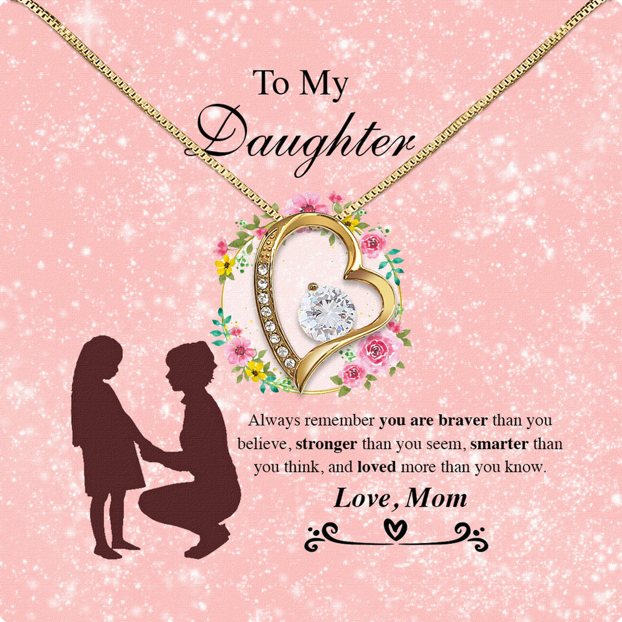 Daughter from Mom Necklace: A Lighted Reminder of Your Unbreakable Love