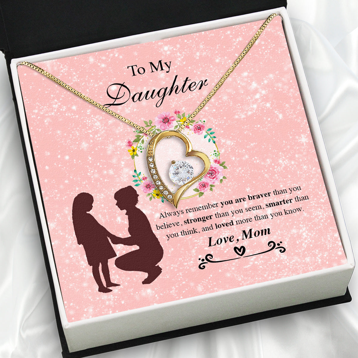 Daughter from Mom Necklace: A Lighted Reminder of Your Unbreakable Love