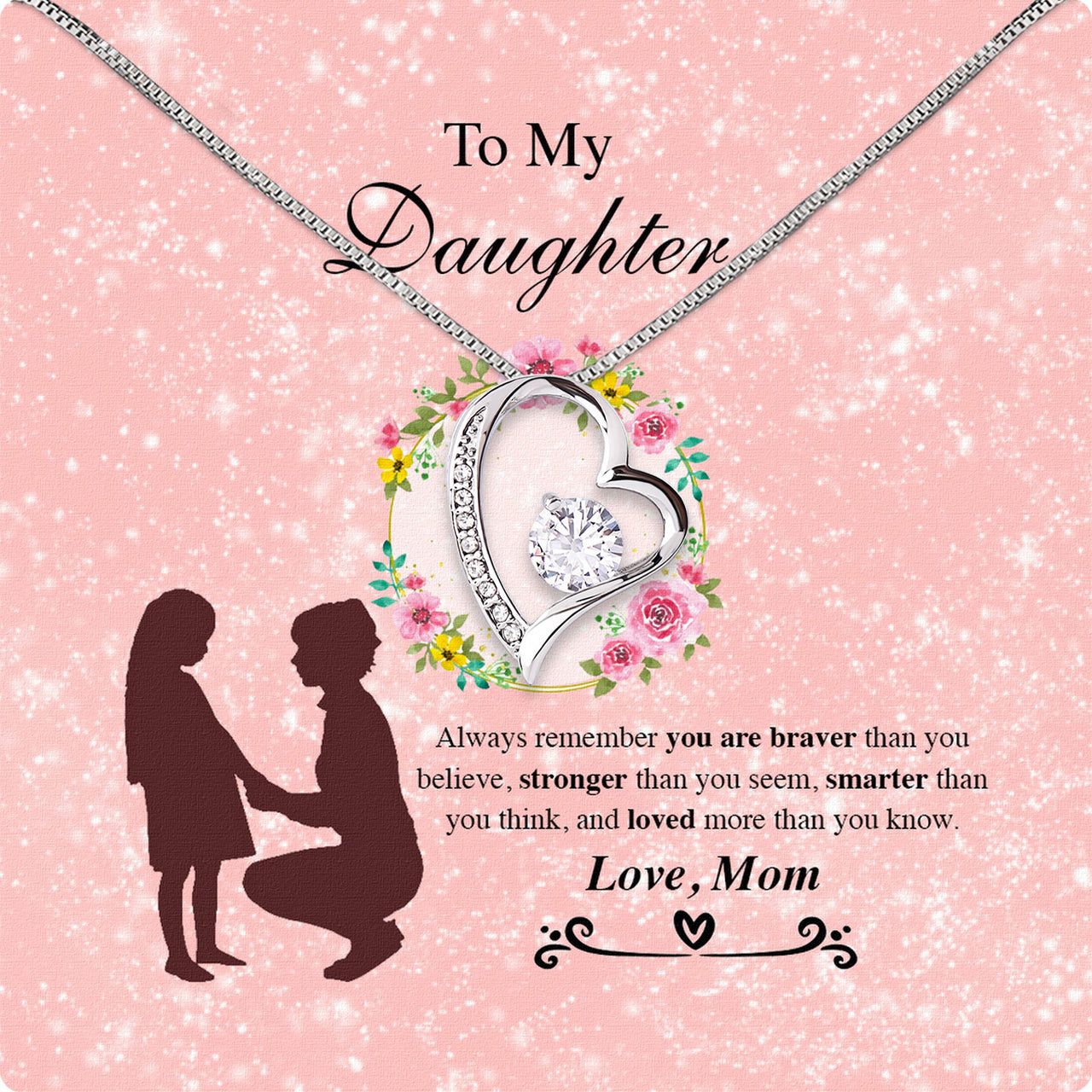 Daughter from Mom Necklace: A Lighted Reminder of Your Unbreakable Love