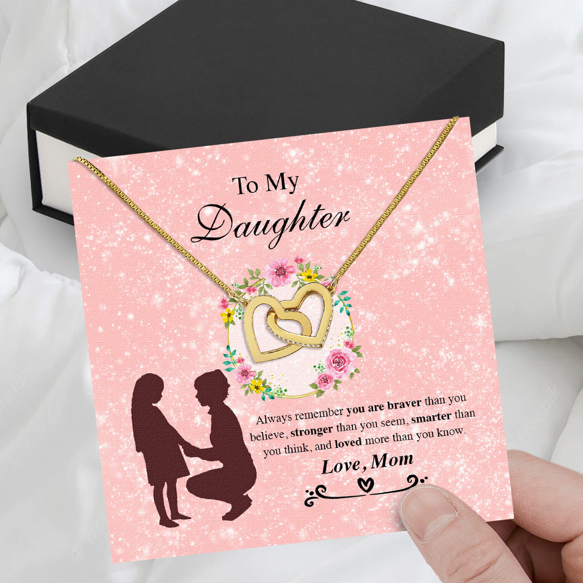 Daughter from Mom Necklace: A Lighted Reminder of Your Unbreakable Love