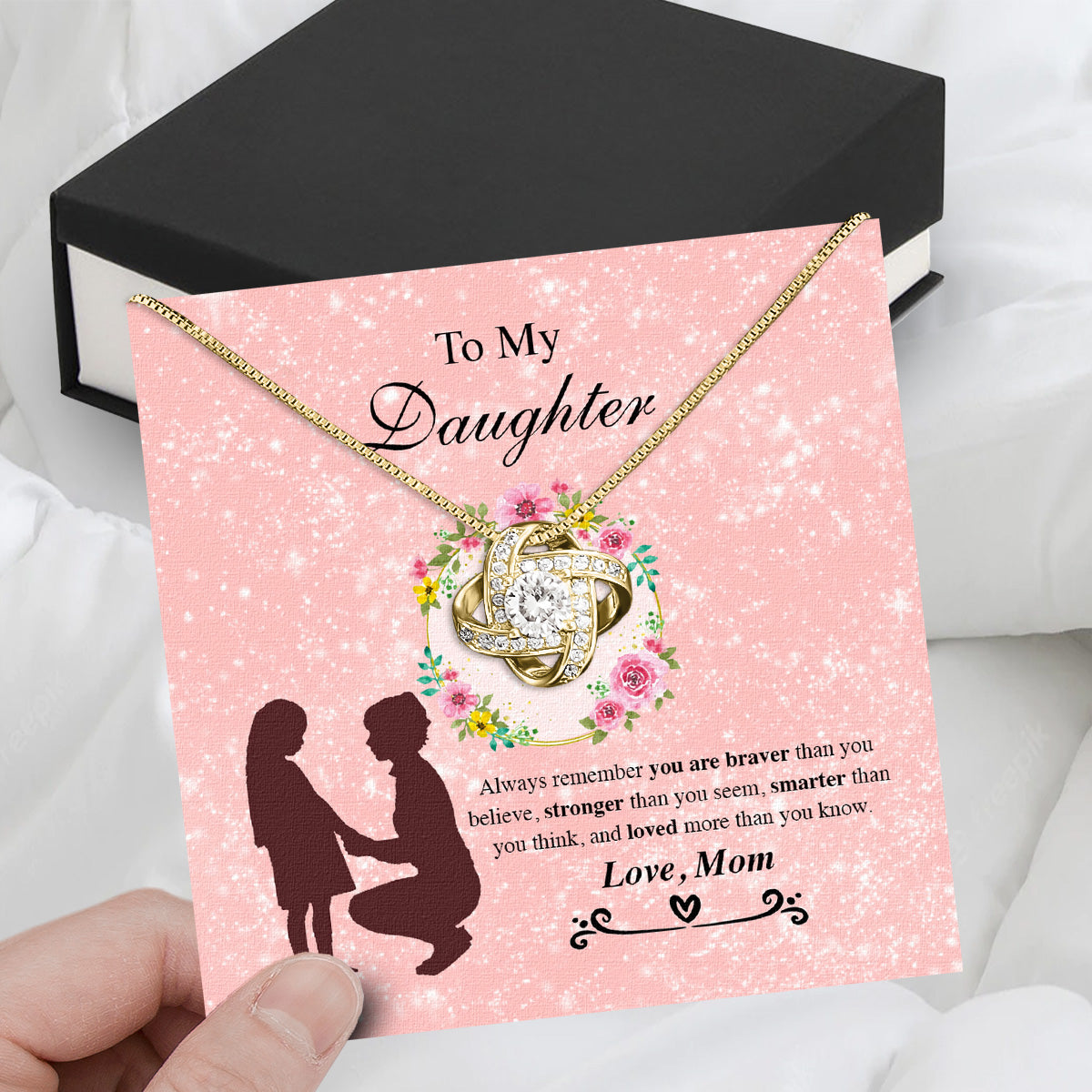 Daughter from Mom Necklace: A Lighted Reminder of Your Unbreakable Love