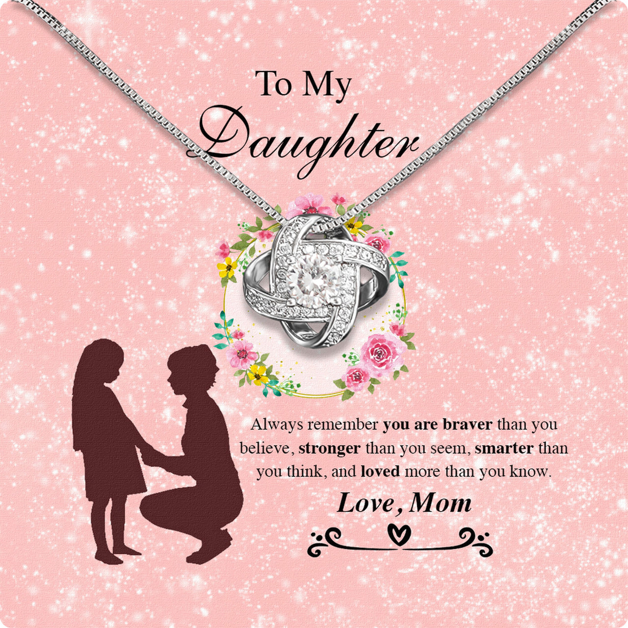 Daughter from Mom Necklace: A Lighted Reminder of Your Unbreakable Love