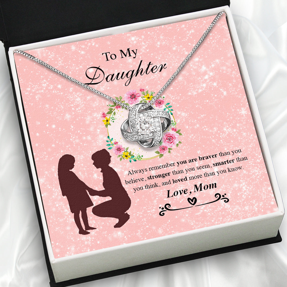 Daughter from Mom Necklace: A Lighted Reminder of Your Unbreakable Love