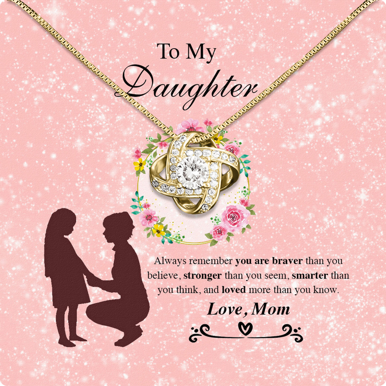 Daughter from Mom Necklace: A Lighted Reminder of Your Unbreakable Love