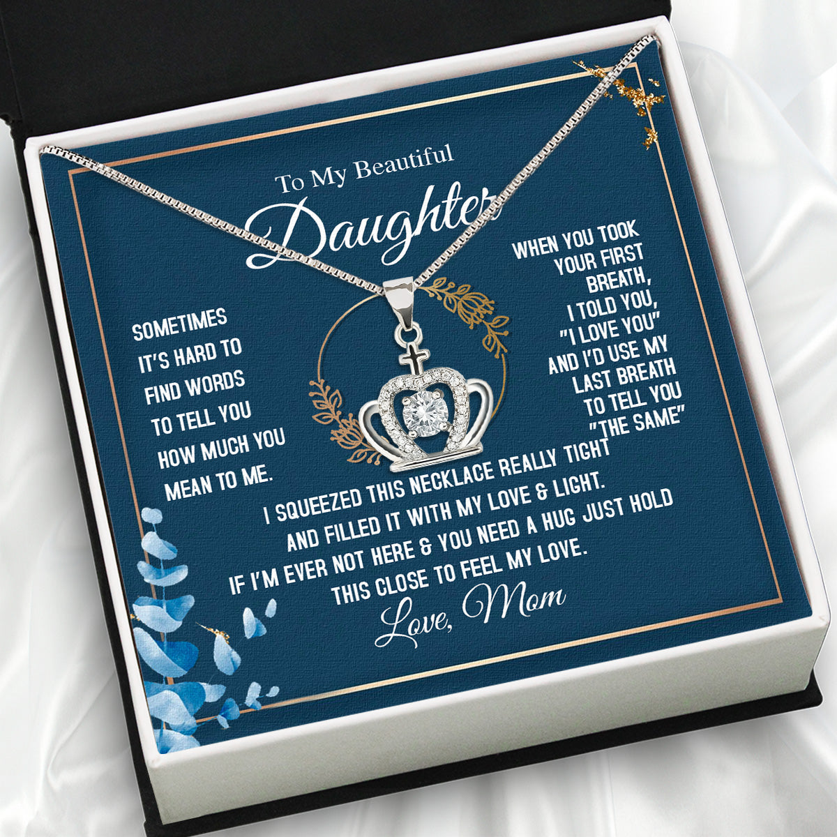 Daughter from Mom Necklace: A Lighted Reminder of Your Unbreakable Love