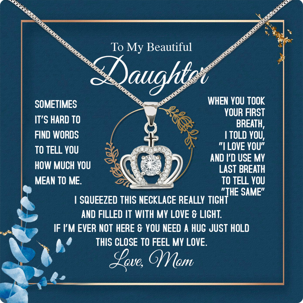 Daughter from Mom Necklace: A Lighted Reminder of Your Unbreakable Love