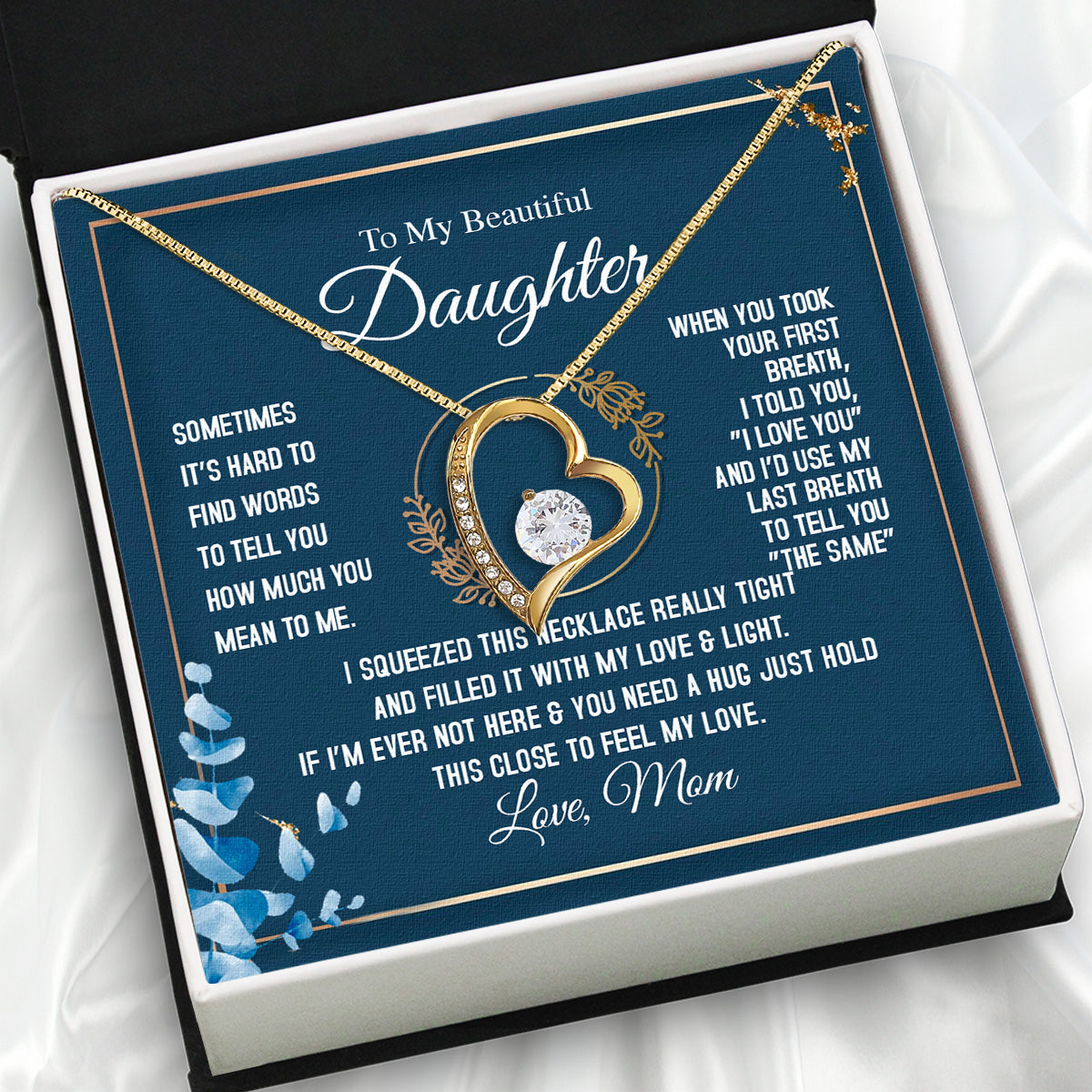 Daughter from Mom Necklace: A Lighted Reminder of Your Unbreakable Love