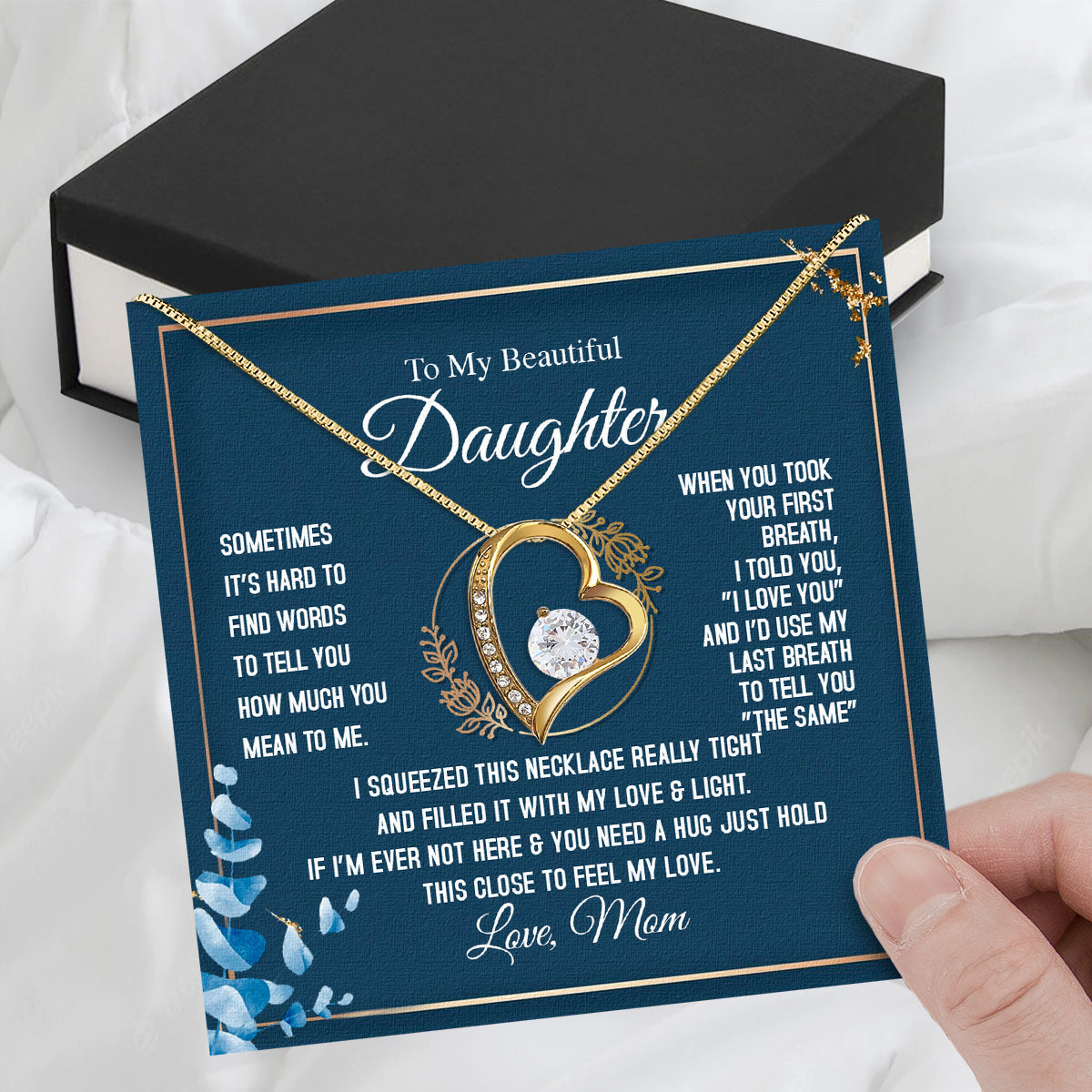 Daughter from Mom Necklace: A Lighted Reminder of Your Unbreakable Love