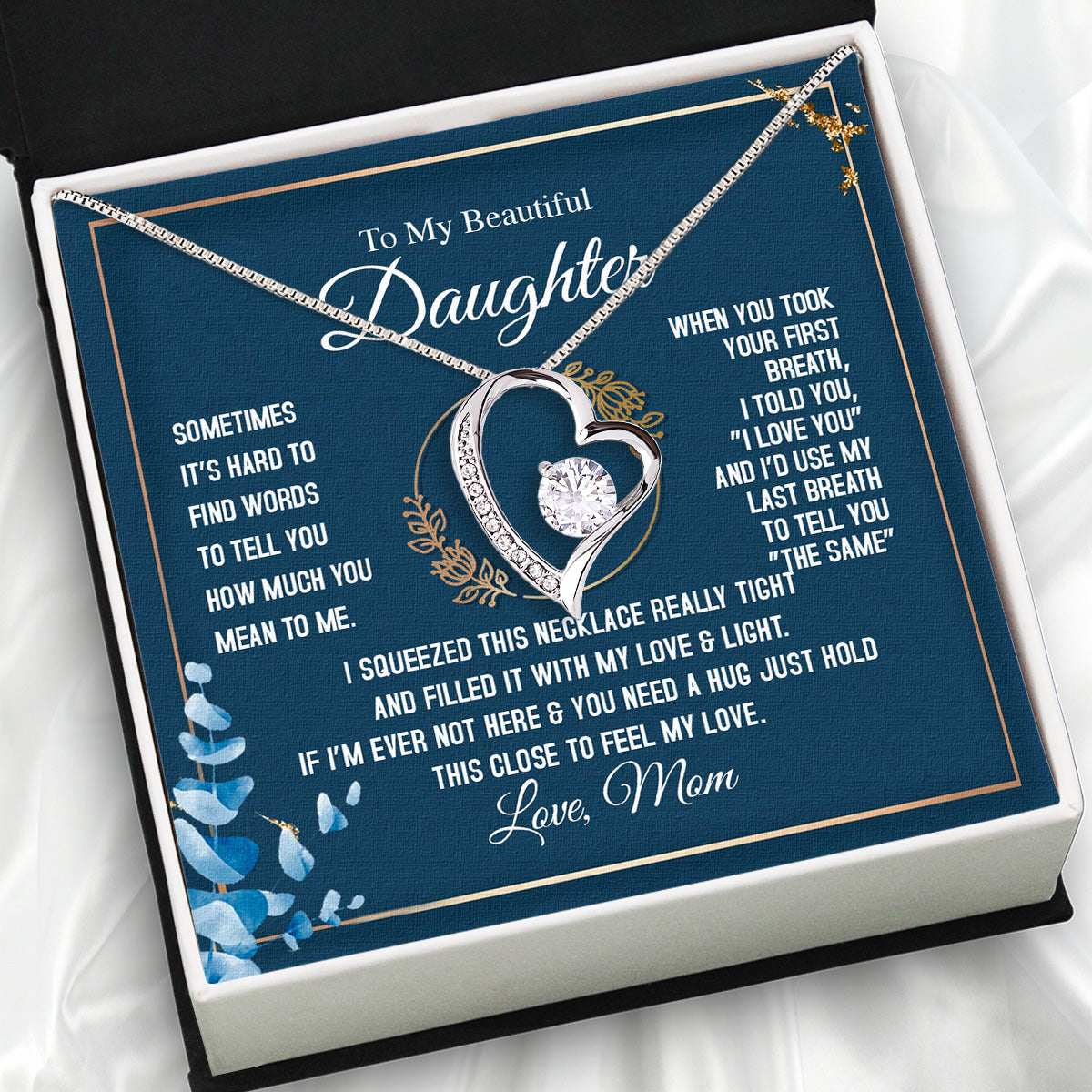 Daughter from Mom Necklace: A Lighted Reminder of Your Unbreakable Love