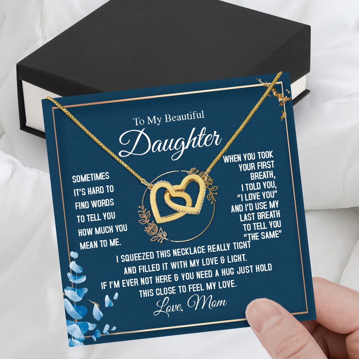 Daughter from Mom Necklace: A Lighted Reminder of Your Unbreakable Love