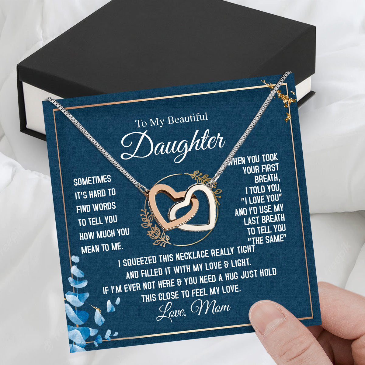 Daughter from Mom Necklace: A Lighted Reminder of Your Unbreakable Love