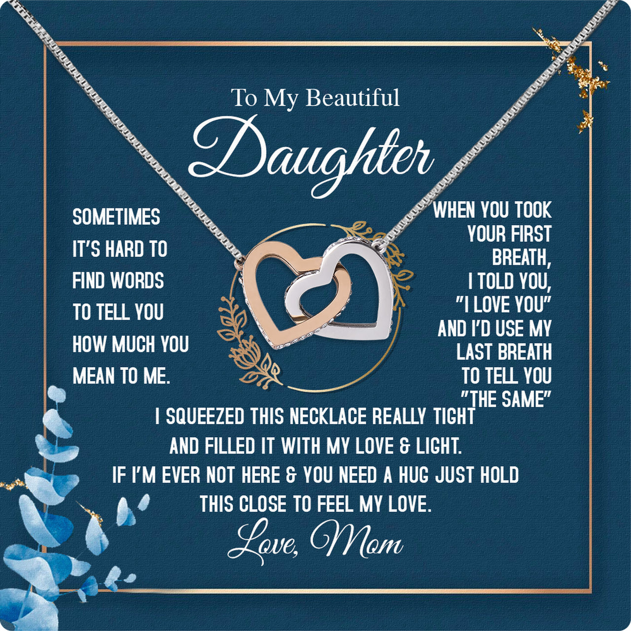 Daughter from Mom Necklace: A Lighted Reminder of Your Unbreakable Love