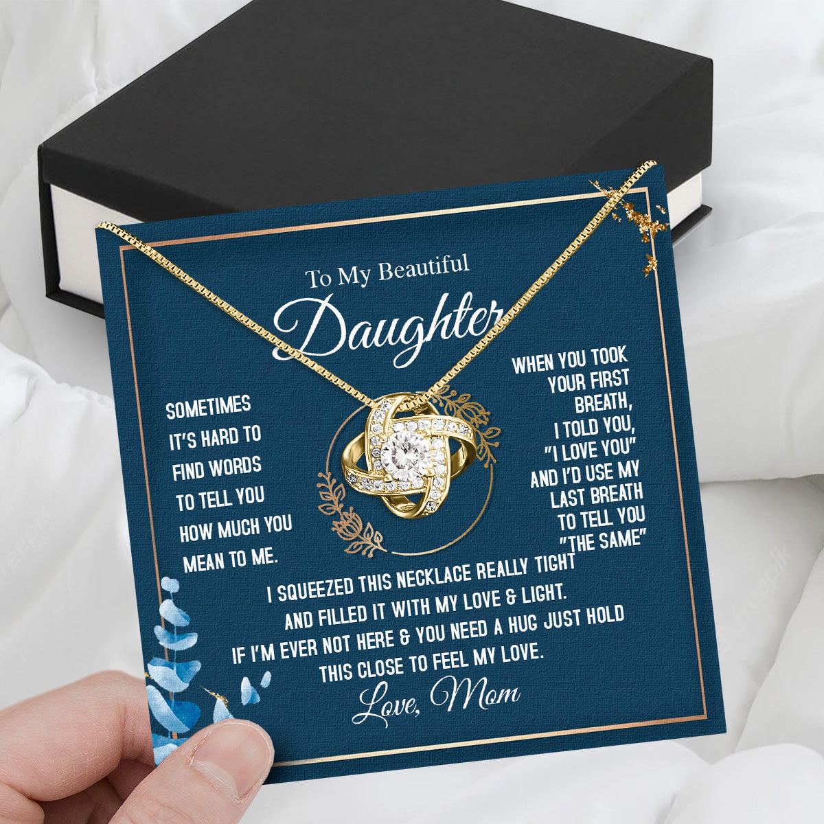 Daughter from Mom Necklace: A Lighted Reminder of Your Unbreakable Love