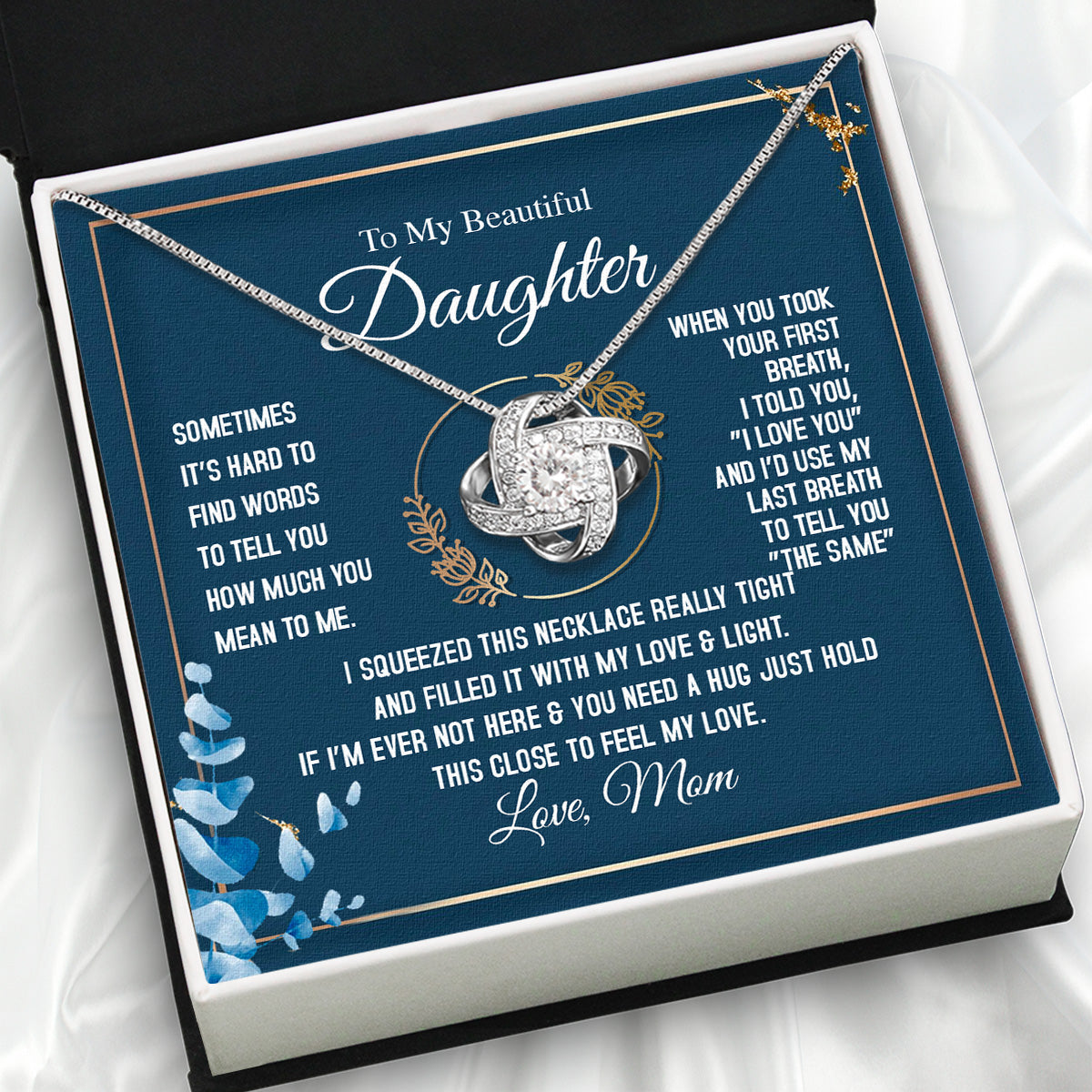 Daughter from Mom Necklace: A Lighted Reminder of Your Unbreakable Love