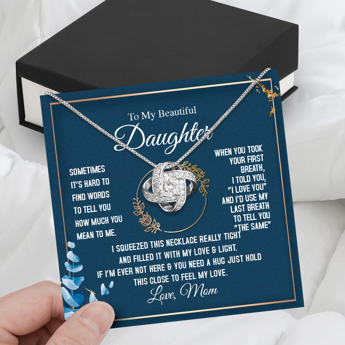 Daughter from Mom Necklace: A Lighted Reminder of Your Unbreakable Love