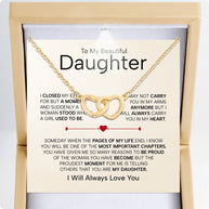 To My Daughter Necklace From Mom With Heartfelt Message - Unique Jewelry For Daughter - Important Chapters