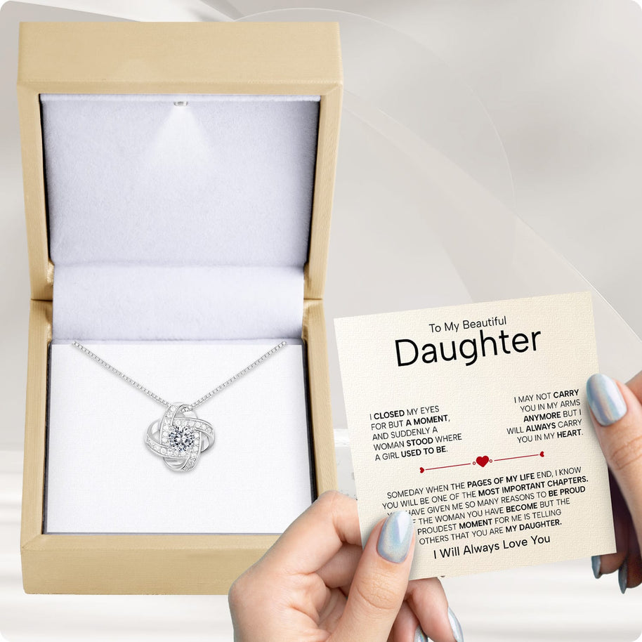 To My Daughter Necklace From Mom With Heartfelt Message - Unique Jewelry For Daughter - Important Chapters