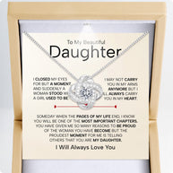 To My Daughter Necklace From Mom With Heartfelt Message - Unique Jewelry For Daughter - Important Chapters
